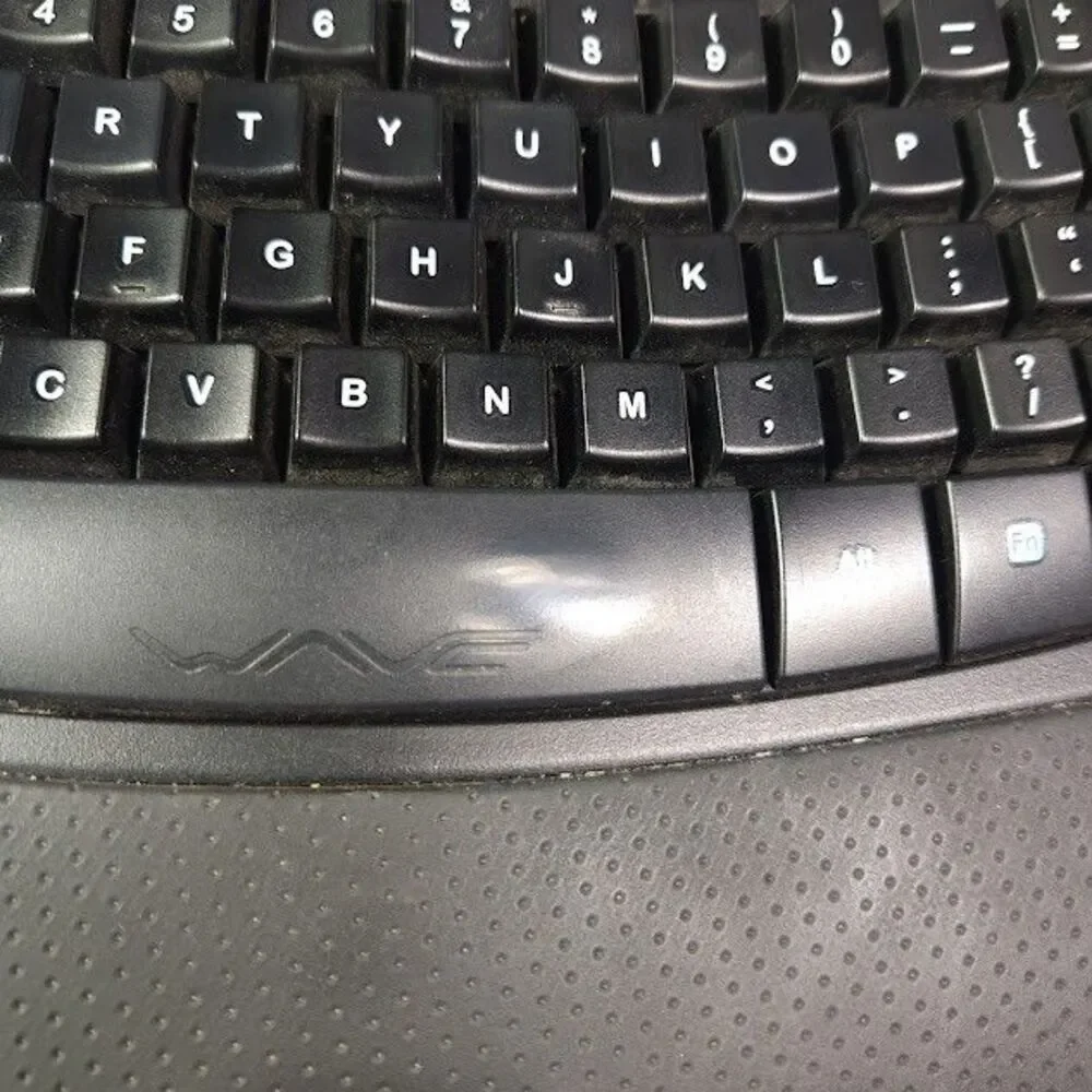 Logitech K350 Wireless Wave Ergonomic Keyboard Black with USB Dongle Tested